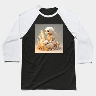 funny preppy skeleton waiting for a soul mate Baseball T-Shirt